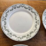 Set 6 flat plates badonviller model champagne