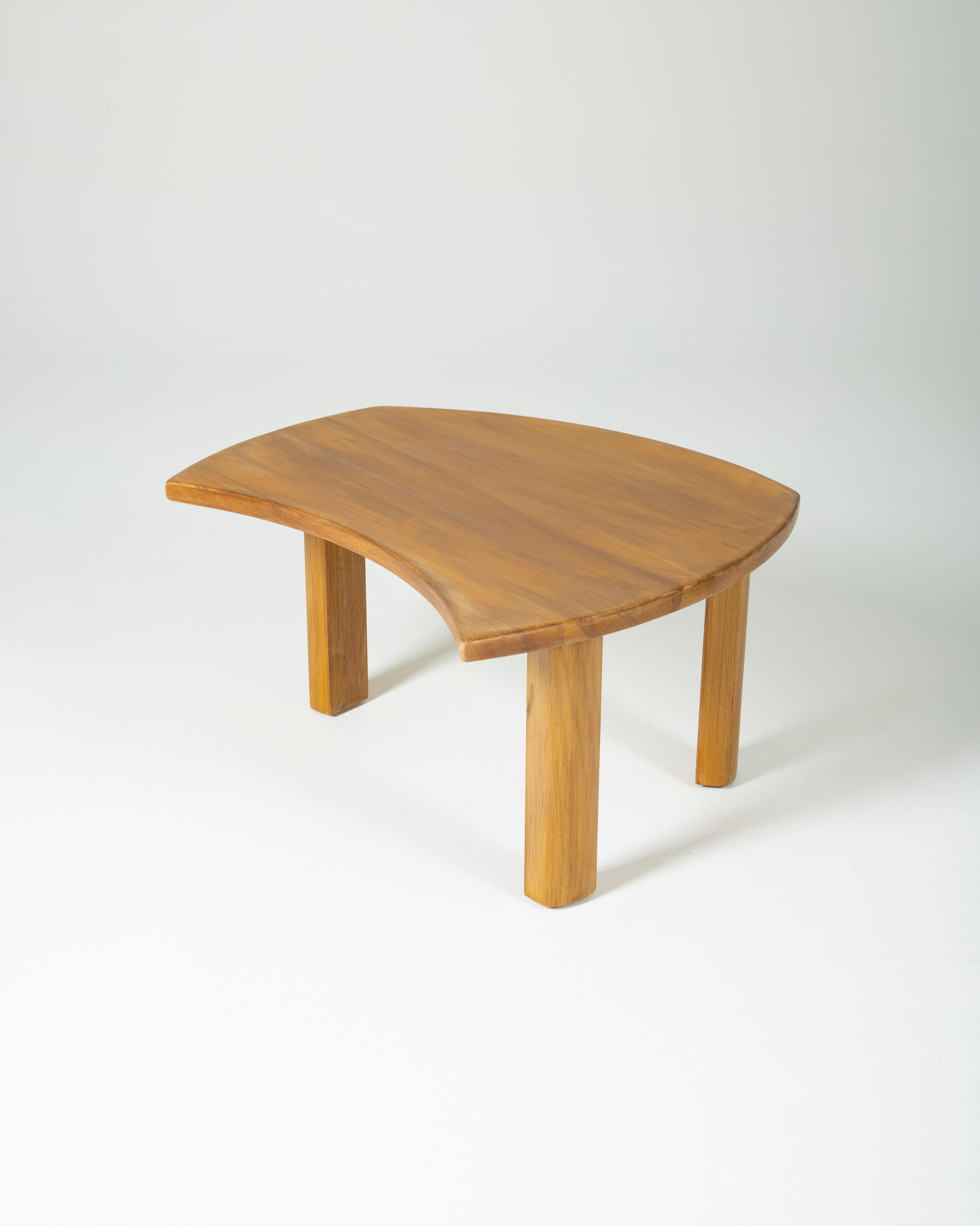Table basse en orme massif, 1970s