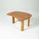 Table basse en orme massif, 1970s