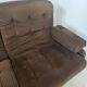 Ancien canapé vintage 3 place Airborne design français Cadestin velour