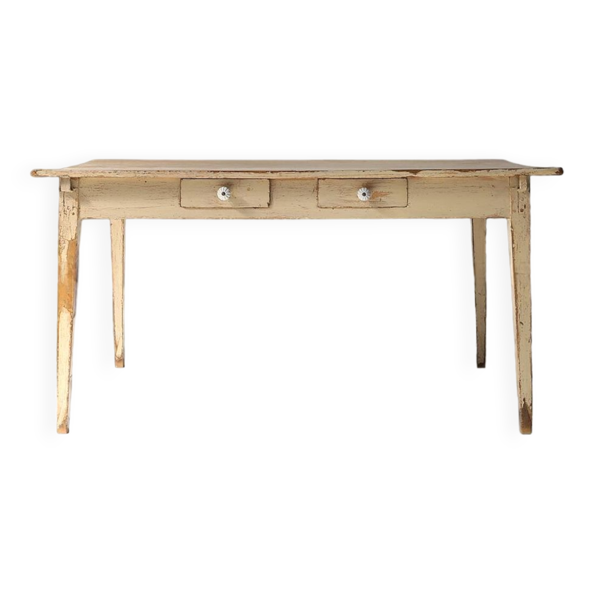 French farm table with tapered legs late 1800