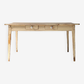 French farm table with tapered legs late 1800