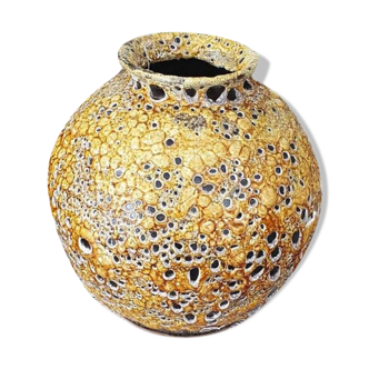 Vase poterie  en émaux cyclope