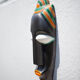 African polychrome faience mask from the Claude Tabet workshop, wall decoration, 50/60's