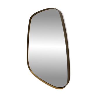 Miroir rétroviseur de forme libre en laiton