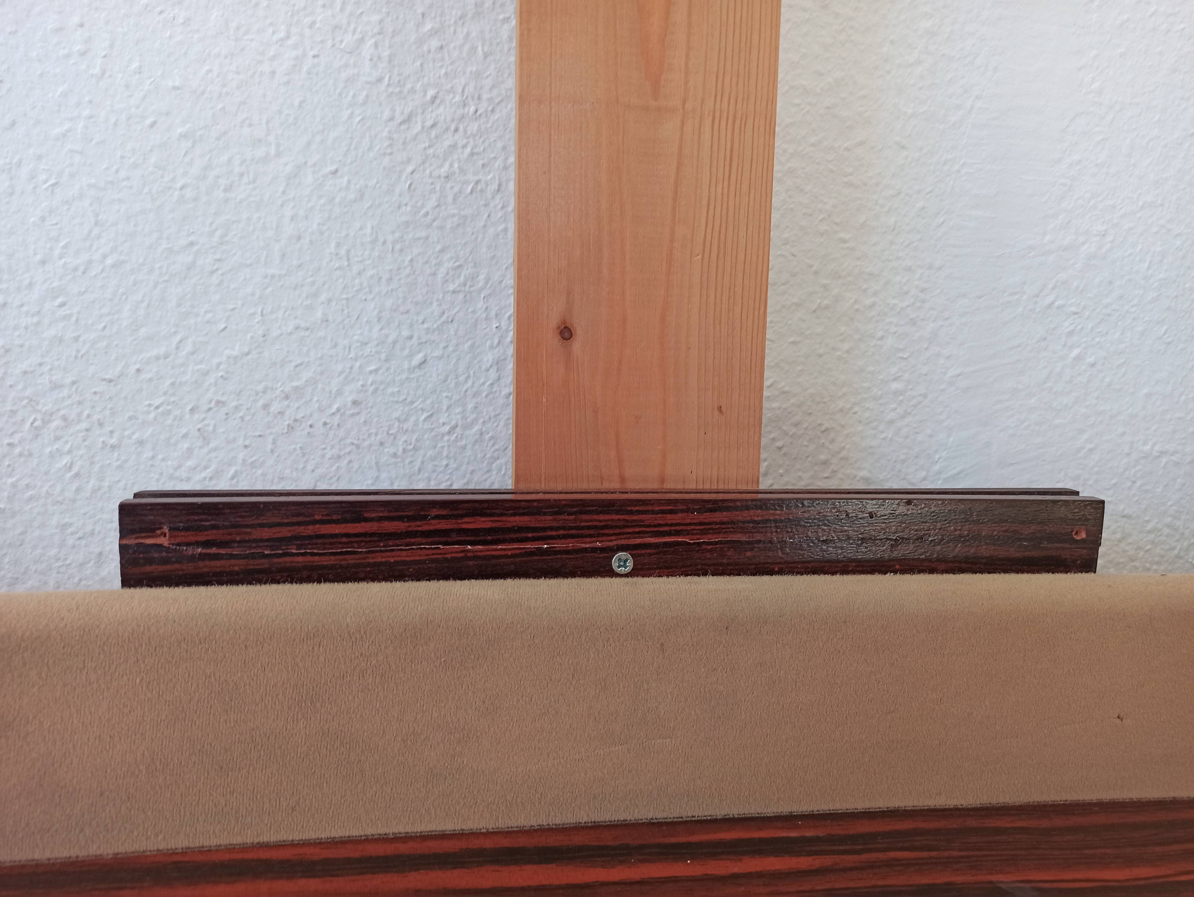 Ebony veneer dressing table with mirror, 1970s