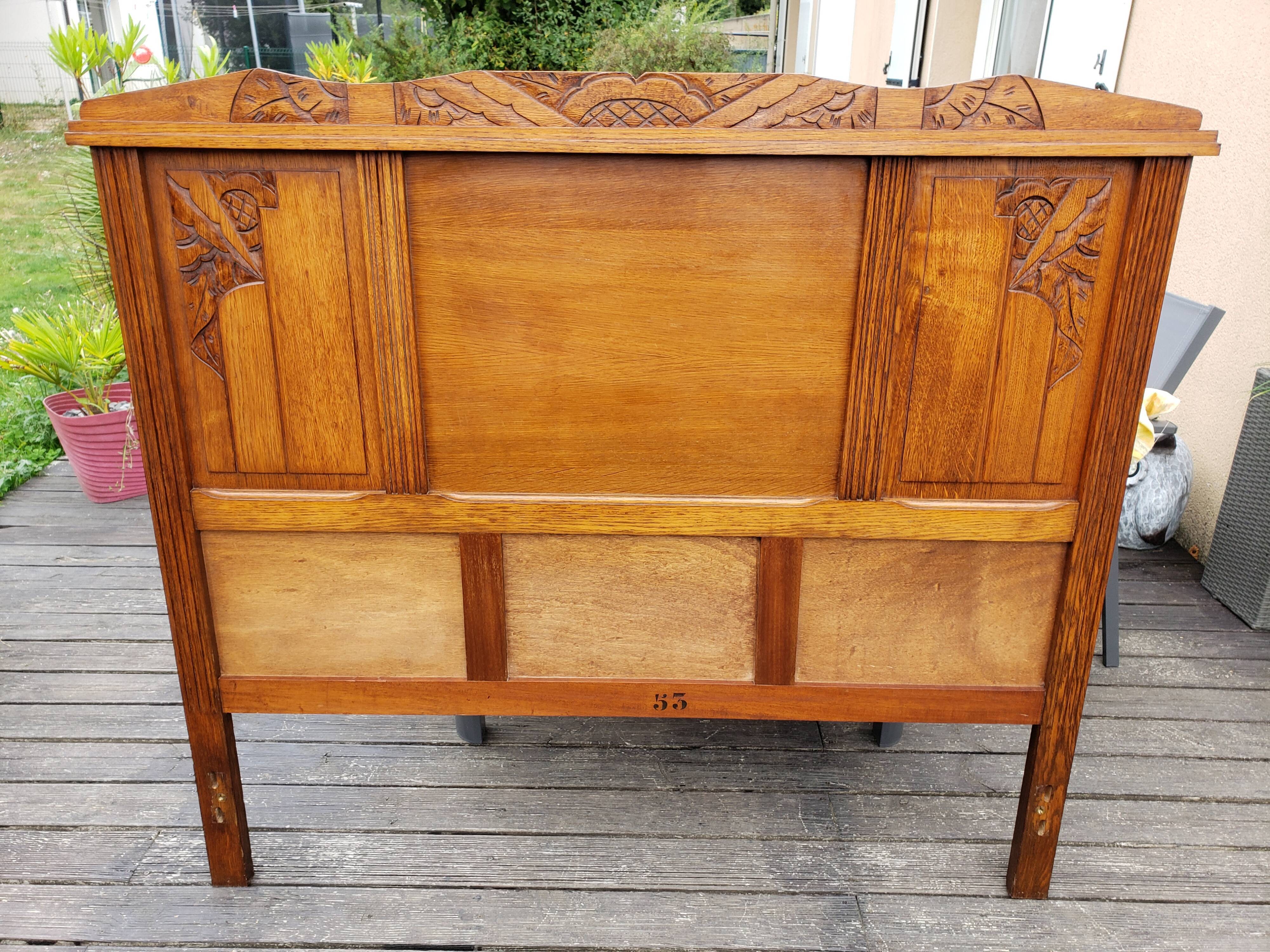 Vintage 50s oak headboard