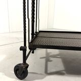 Brutalist wrought iron folding serving trolley 1960’s