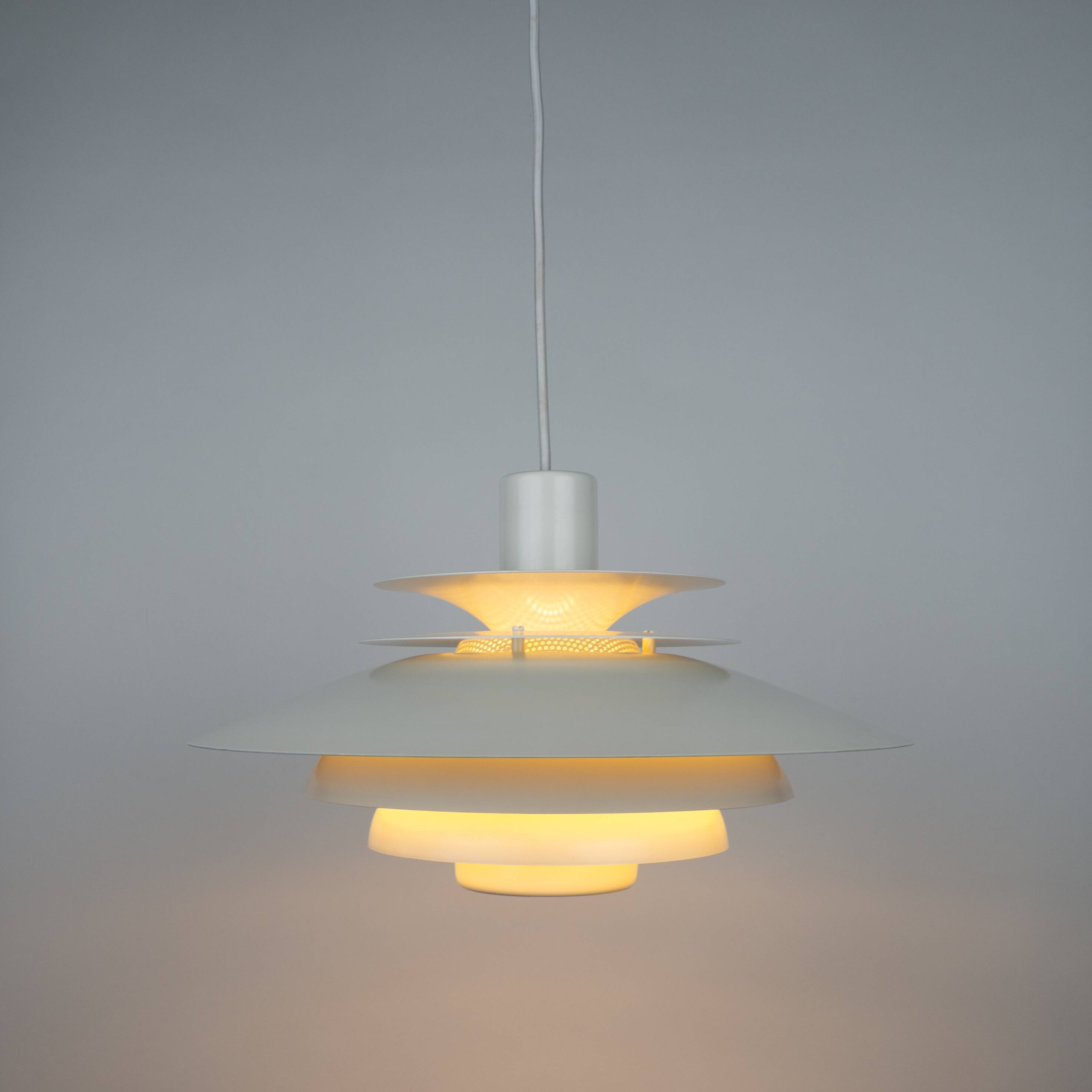 Danish vintage pendant lamp Verona by Kurt Wiborg, Jeka, 1980s