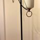 Lampadaire Stilnovo années 50 opalines et boucles laiton