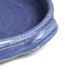 Plat bleu à anses en grès signé La Borne, années 60