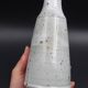 Sandstone vase with brown speckled decoration on a grey background - Bottle shape - Circa 1970 - Signed