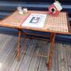 Table d'appoint en bambou pliable