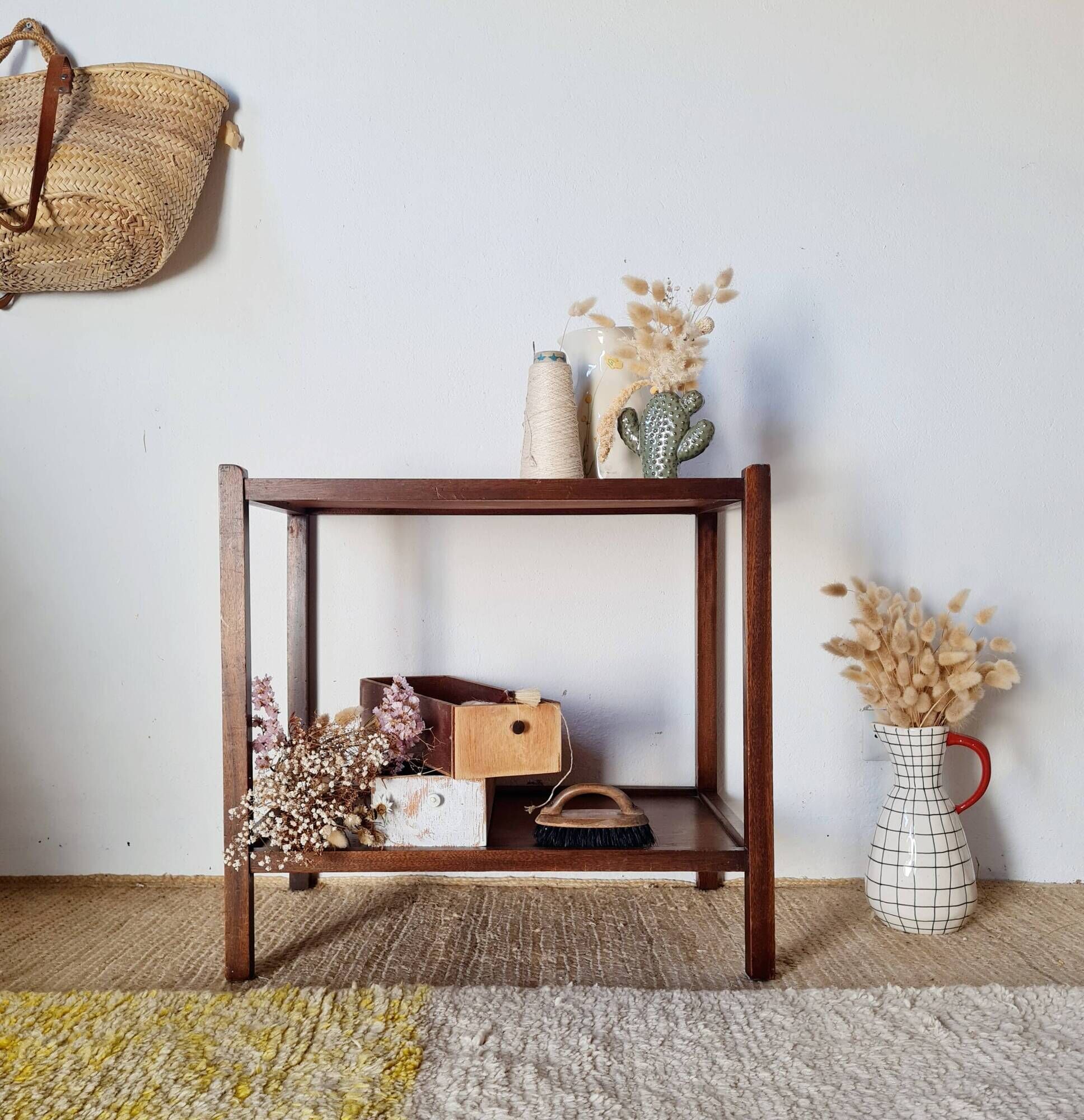 Small antique wooden side table