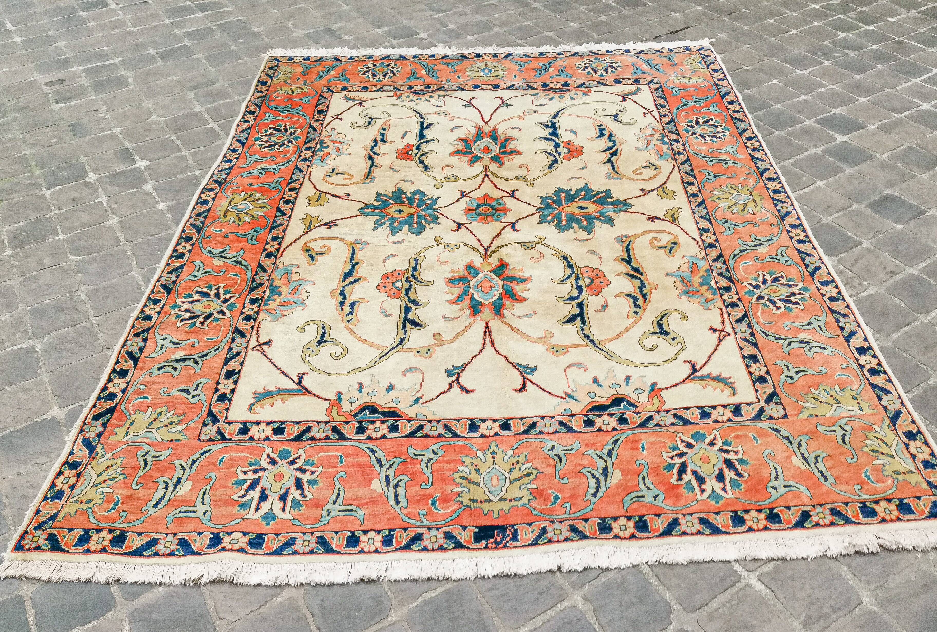 Heriz handmade Persian vintage oriental rug 240 x 195 cm