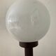 Lampe vintage des années 70 en métal et opaline