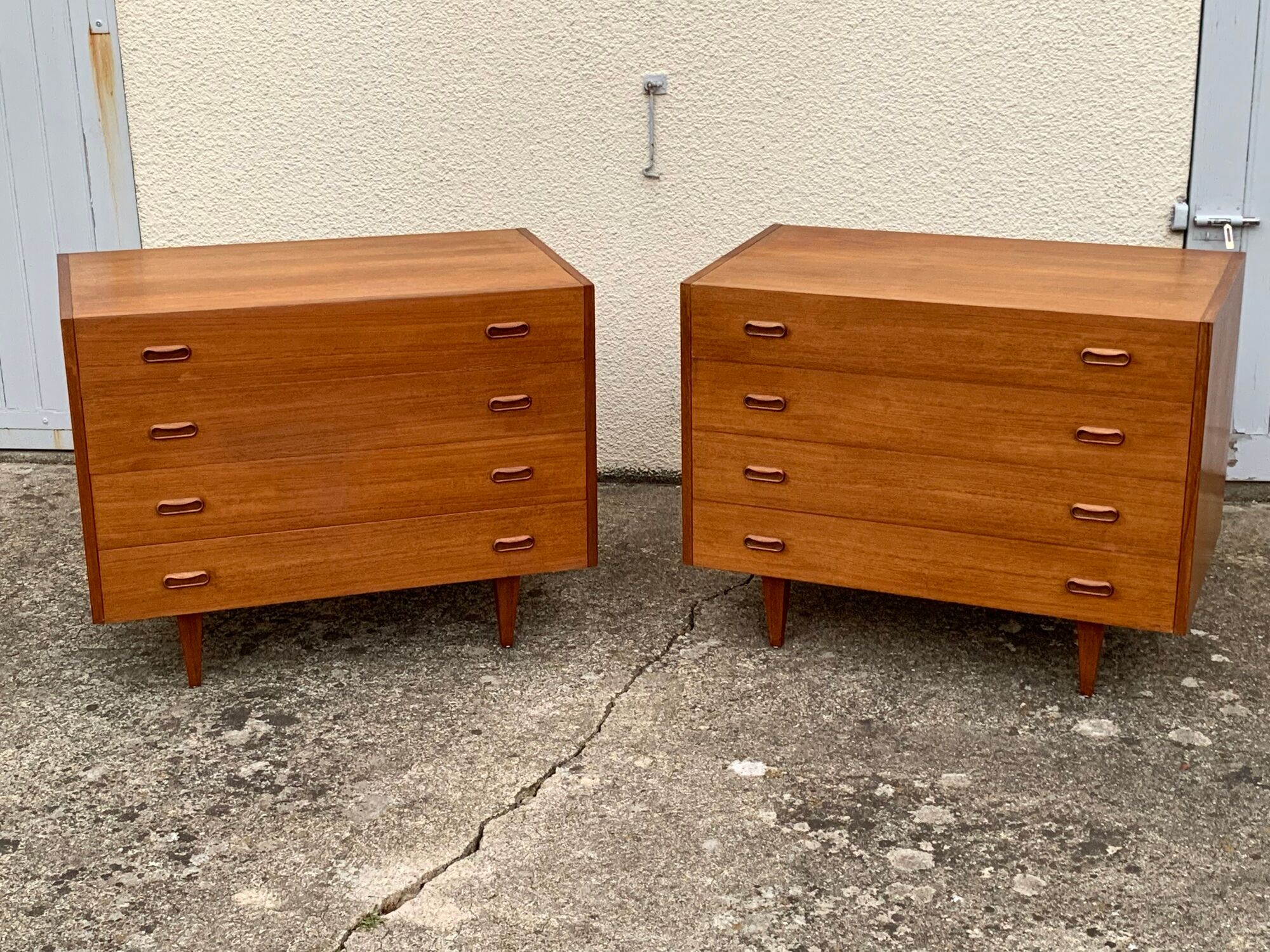 Pair of Scandinavian teak chests of drawers 1960