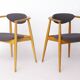 Pair of Mid-Century Armchairs, 1960s–70s German Vintage, Beech Wood