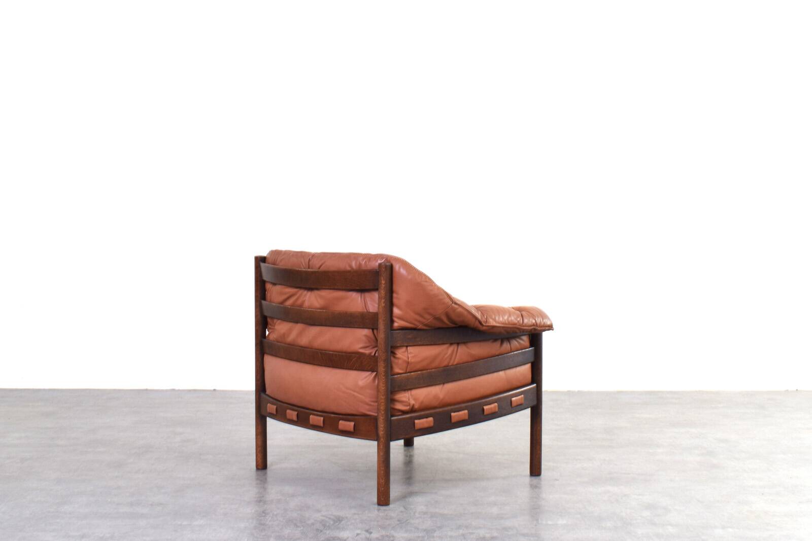 Mid-Century Oak & Leather Armchair by Arne Norell for Coja, 1960s.
