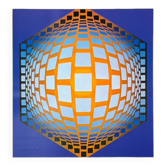 Victor Vasarely, Heliogravure original print 1975