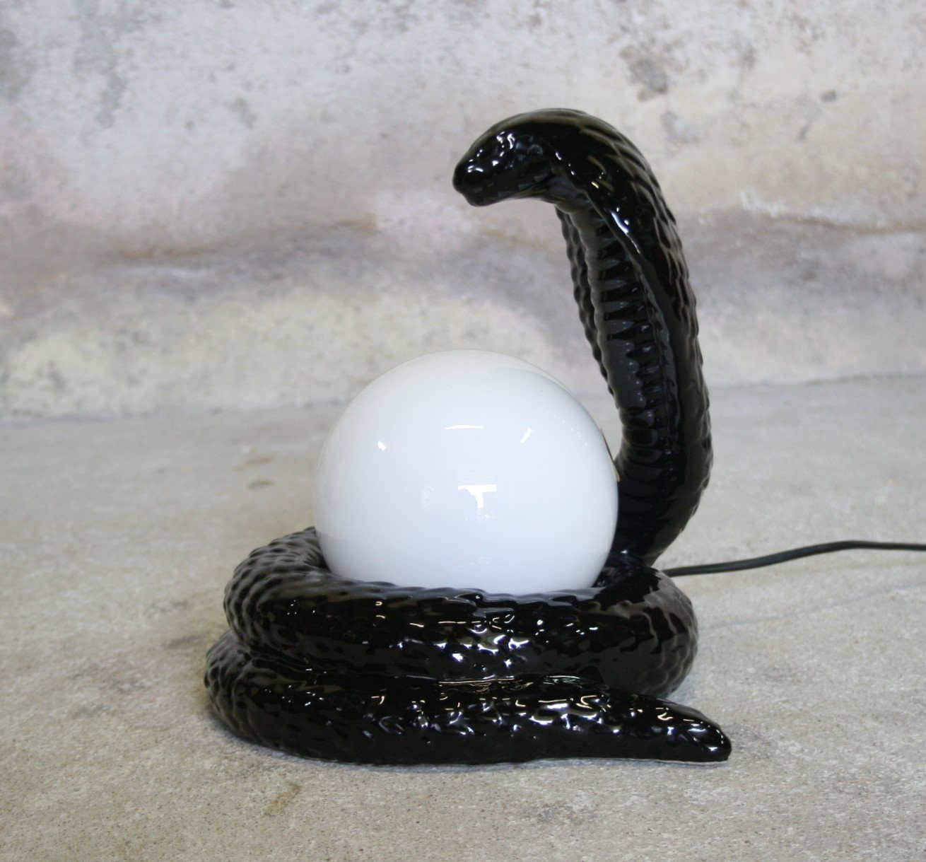 Vintage cobra snake lamp