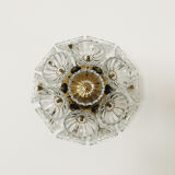 Applique murale en laiton floral ou lampe affleurante par Emil Stejnar pour VEB