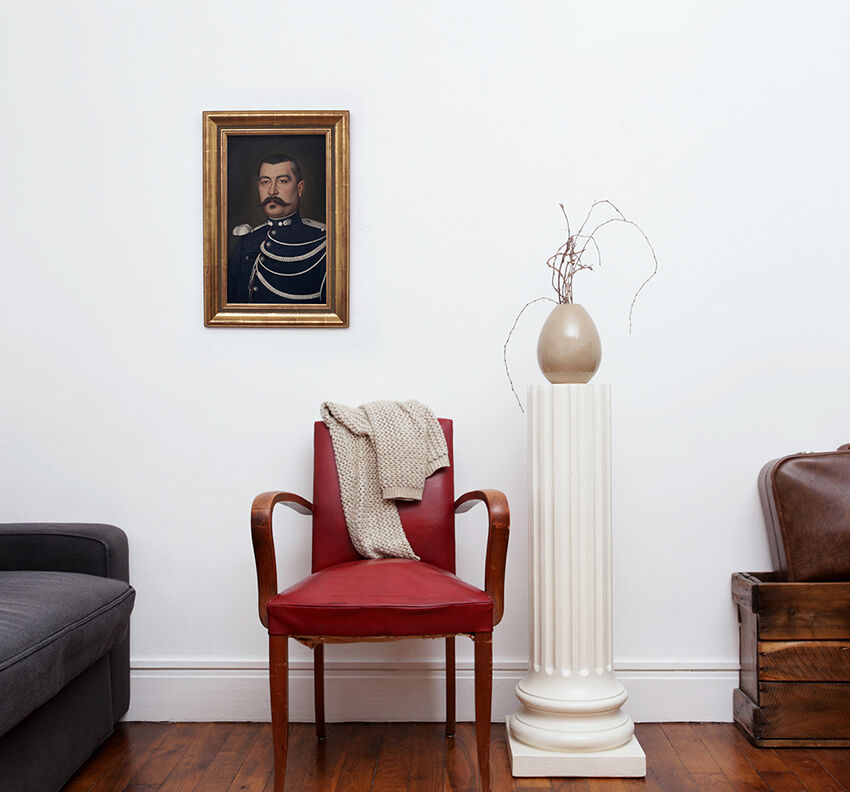 Portrait man pastel 1818 in gold frame