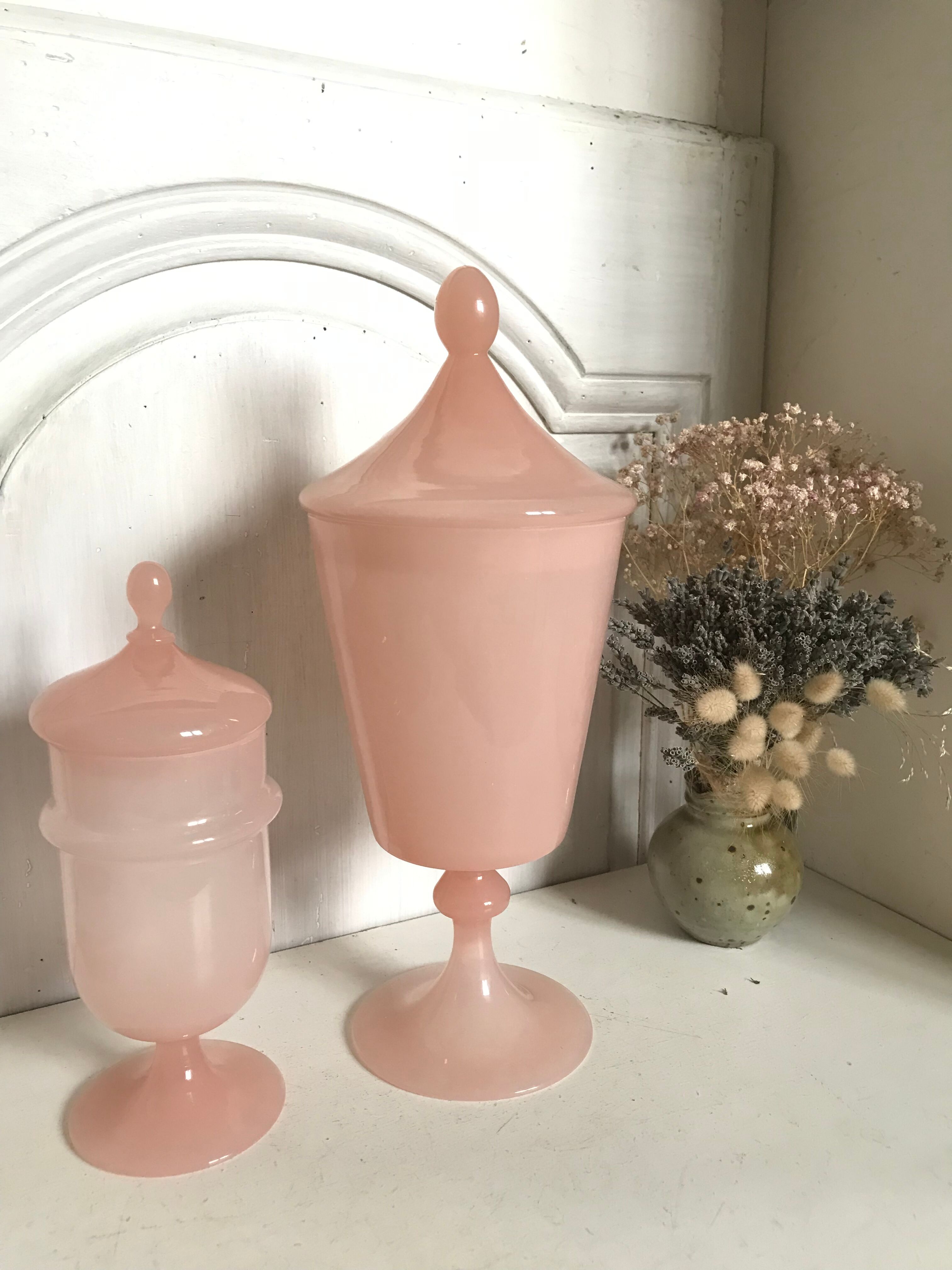 Opaline candy boxes 32 and 21cm