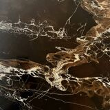 Table basse rectangulaire en résine marbre, design vers 1970