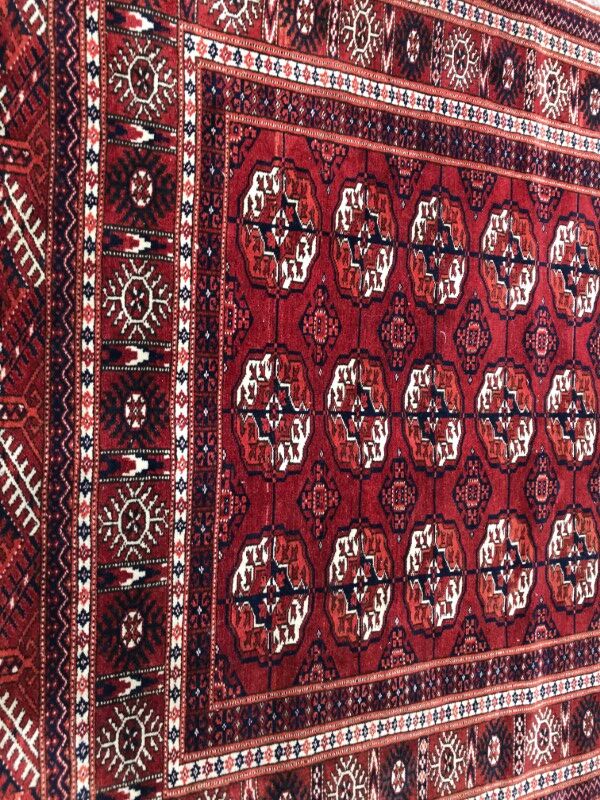 Vintage 126 X 194 CM hand made Persian Bukhara rug