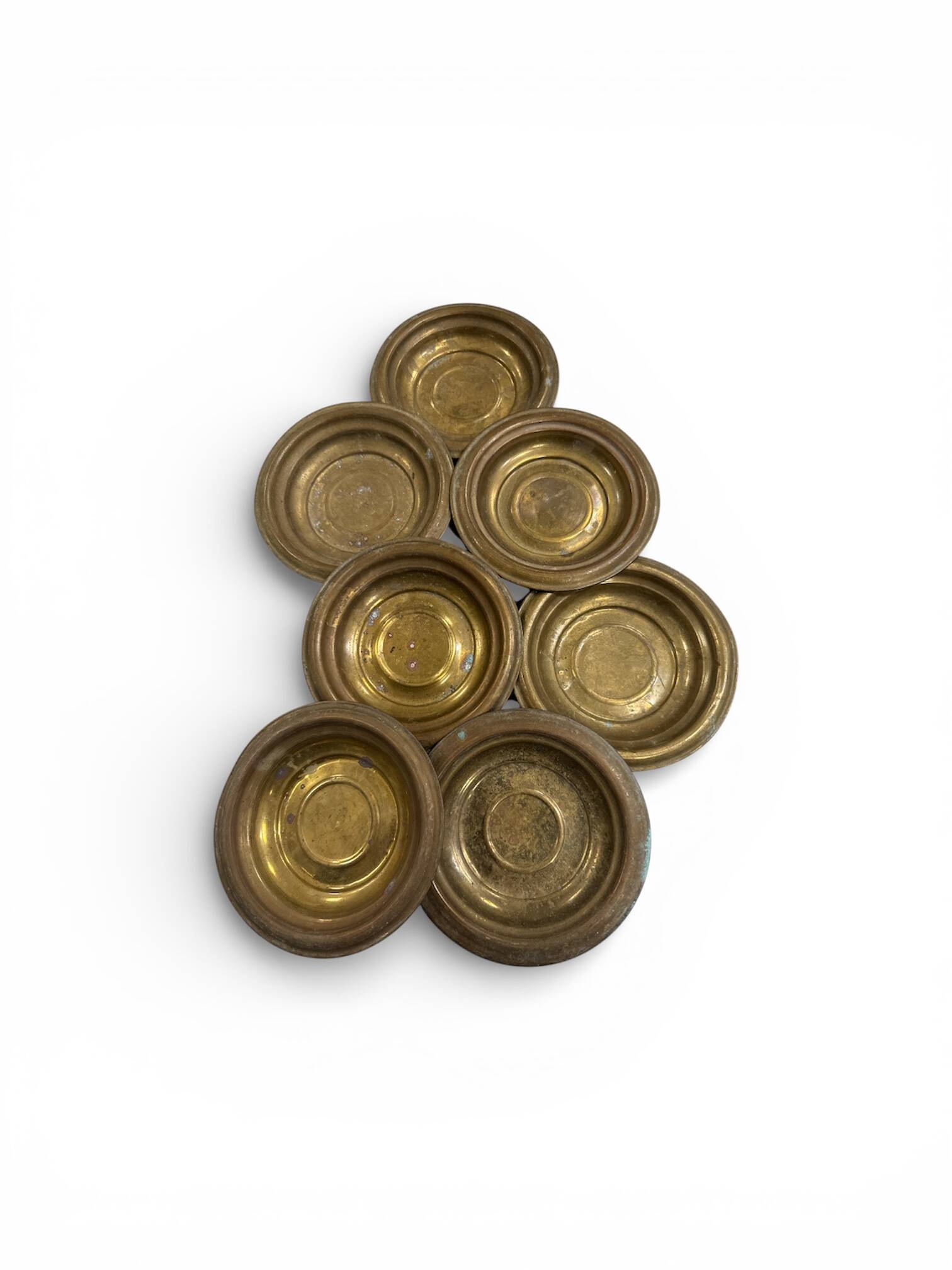 Lot de 7 Coupelles Vintage en Laiton – Déco Bohème & Vide-Poches