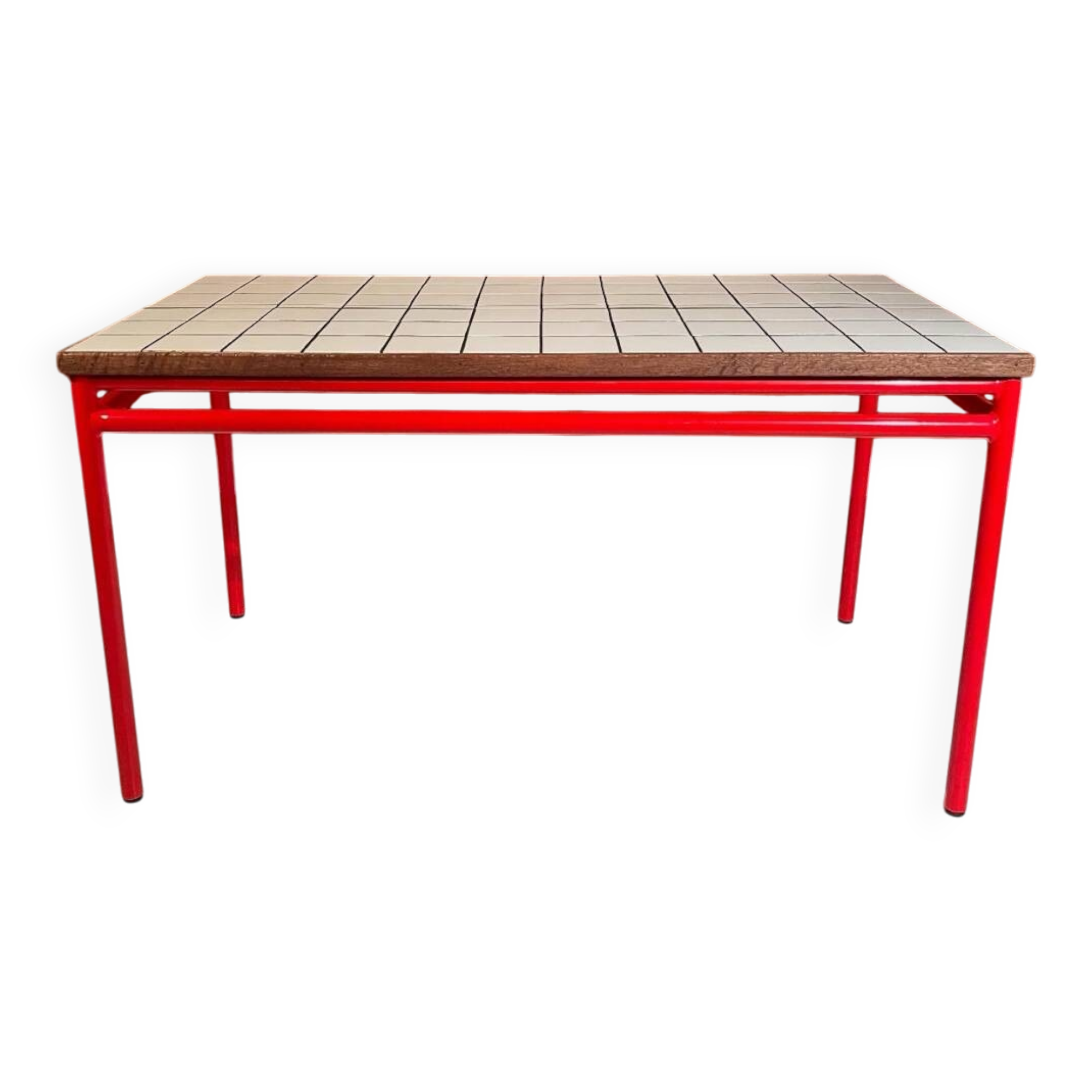Custom dining table "steel and earthenware"