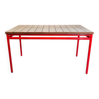 Custom dining table "steel and earthenware"