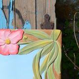 Miroir en bois sculpté " Le Paon"