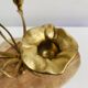 3-armed candlestick, brass flower bouquet