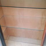 Art deco showcase in walnut and brass from the 30s