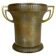 Art Deco champagne cooler in copper and brass with relief patterns, Sweden, 1930s.