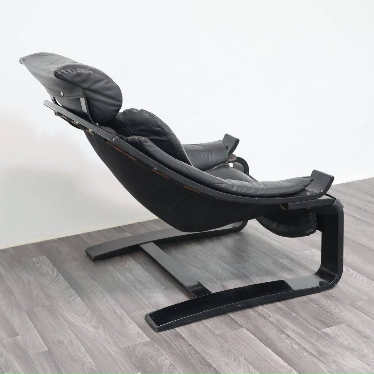 Leather Armchair by Åke Fribytter for Nelo Möbel, Sweden, 1970s