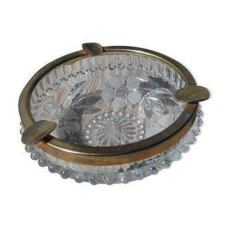 Old vintage ashtray glass and lead