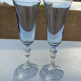 5 colorful champagne flutes