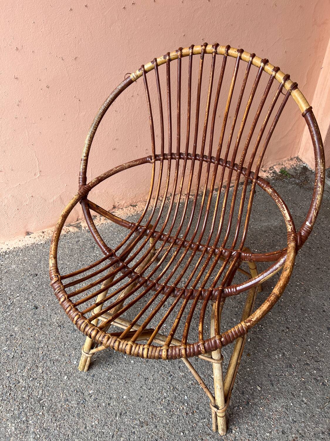 Rattan armchair