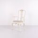A pair of armchairs – neo rococo style – white painted with decorative details – 1920s