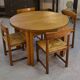 Round table in solid oak by Maison Regain 1970s