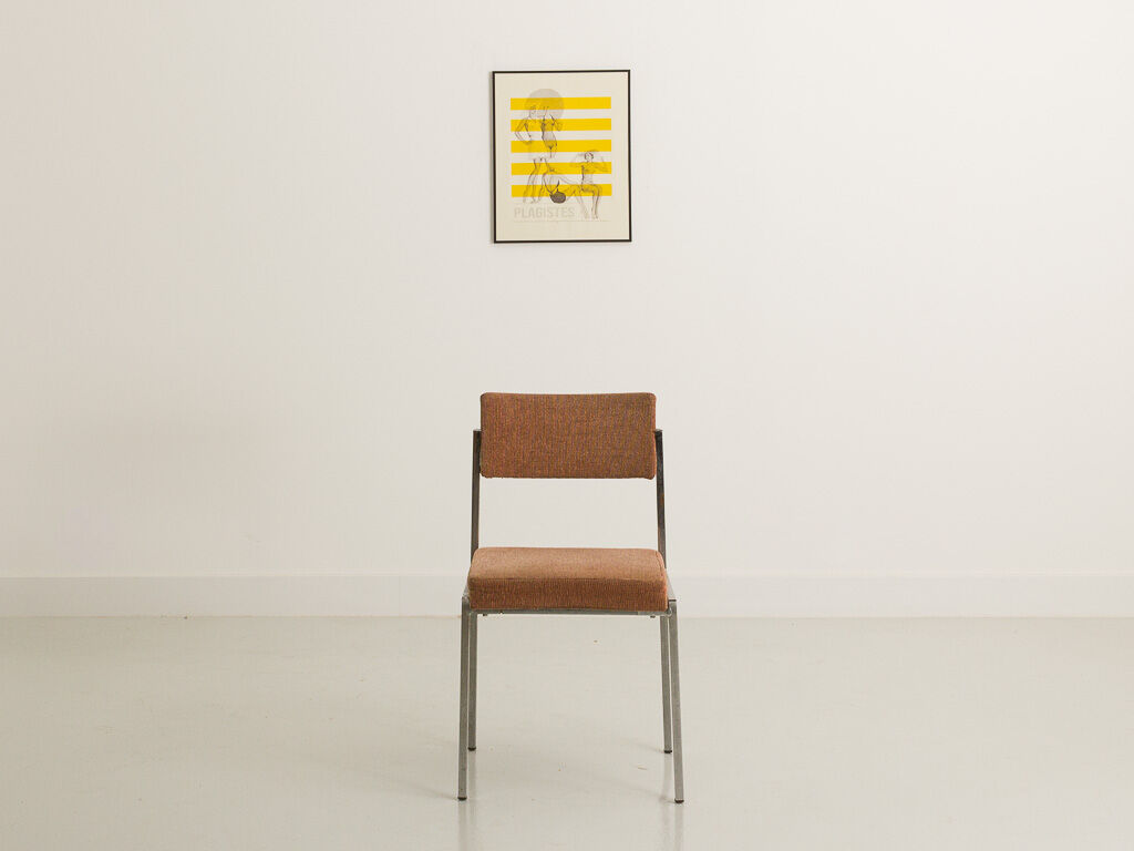 Office chair with chrome-plated steel structure