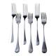 Set of 6 silver metal table forks Uniplat model