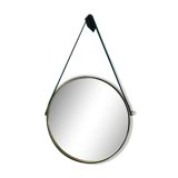 Round brass mirror. Denmark 1960