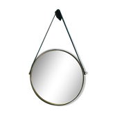 Round brass mirror. Denmark 1960