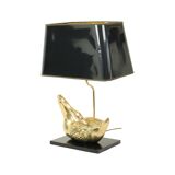 Large Swan Lamp Hollywood Regency Table Lamp Regina Italy 58cm