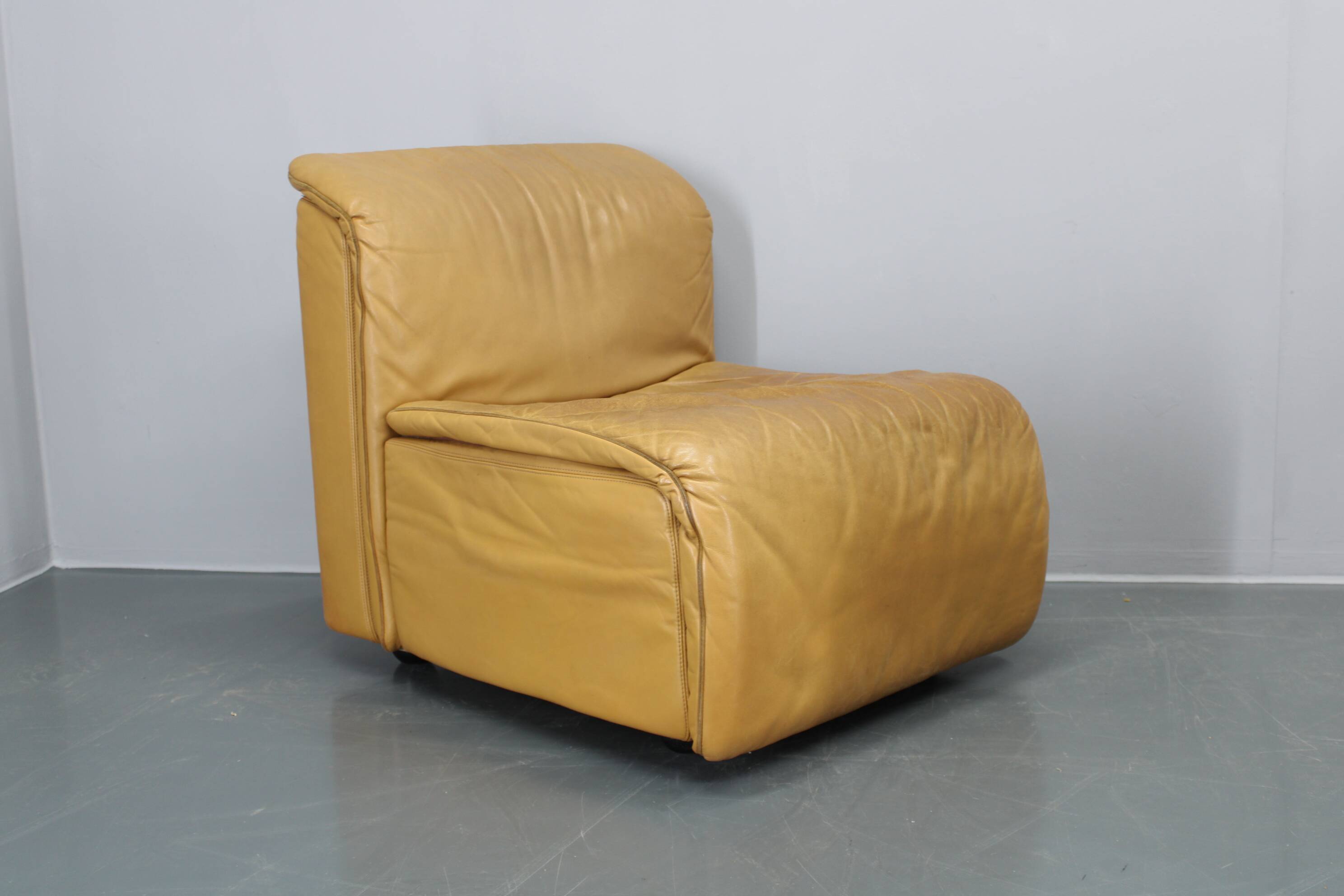 1970s Wittmann Hochbaret leather Modular Sofa, Austria