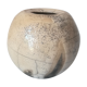 Vase boule en céramique raku
